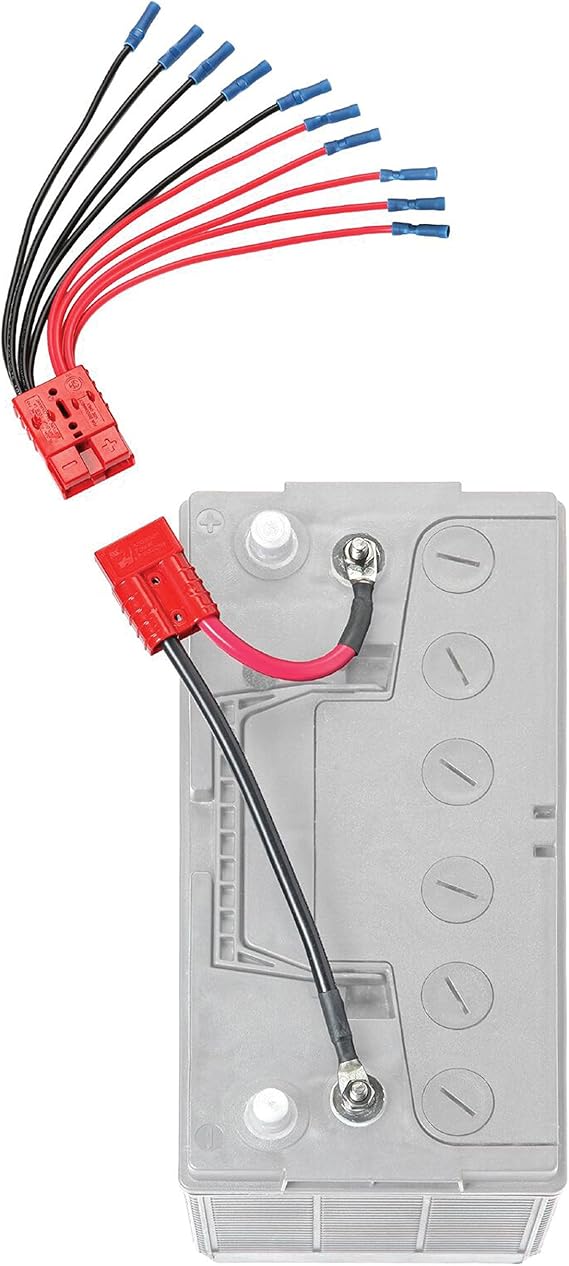 Connect-Ease 5-Lead Marine Accessory Quick Connect Kit Power Fish Finder, GPS, Lights, Radio & More from One 12V Battery Fused, Plug & Play, No Splicing 14 AWG Made in USA
