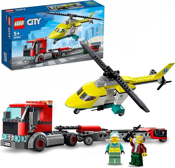 LEGO® City Kurtarma Helikopteri Nakliyesi 60343-5 Yaş ve Üzeri Çocuklar için Oyuncak Yapım Seti (215 Parça)