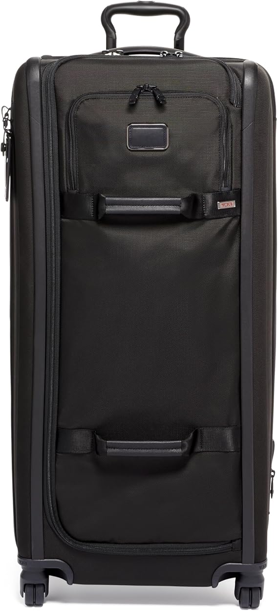 TUMI - Alpha Tall 4-Wheeled Duffel Packing Case - Hybrid Travel Suitcase with Integrated Shelving - Black
