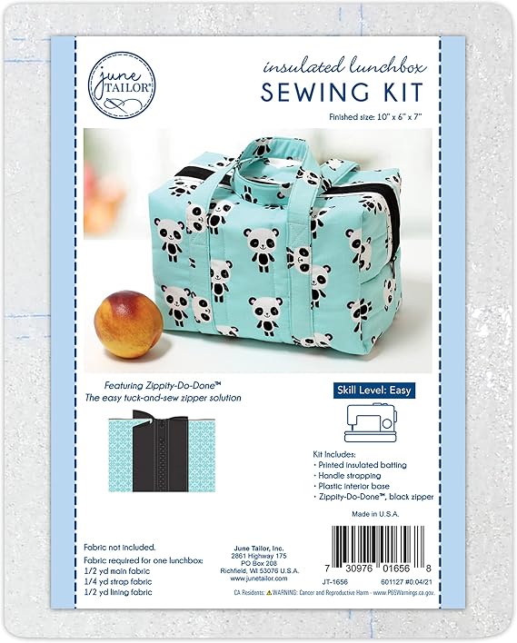 June Tailor Lunchbox KIT, Black Zippity-do-Done(tm)