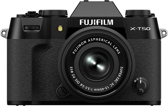 FUJIFILM Mirrorless Digital Camera X-T50 Lens Kit XF15-45 Black F X-T50LK-1545-B JP Bilingual Support