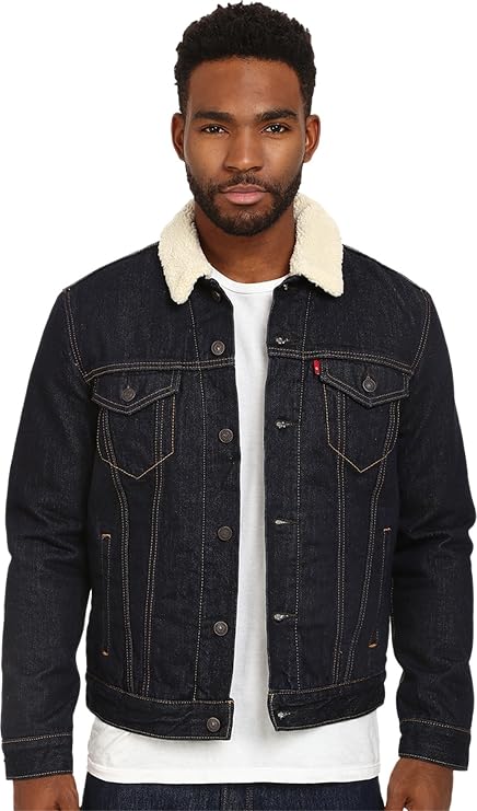 Levi's Men's Sherpa Trucker Jacket, Juniper Rinse, XXL