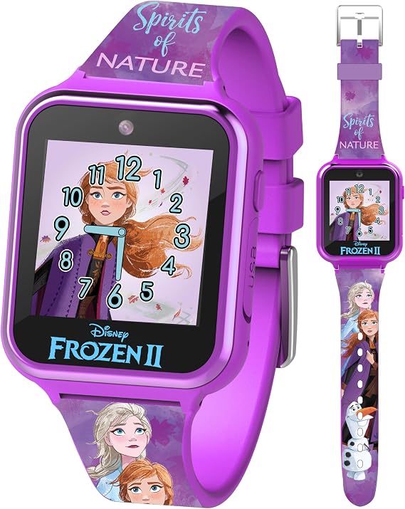 Accutime Kids Disney Frozen Smart Watch with Camera for Kids and Toddlers - Interactive Smartwatch for Boys & Girls with Games, Voice Recorder, Calculator, Pedometer, Alarm, Stopwatch