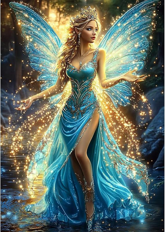 NEWENMO Elegant Fairy Diamond Painting Kits Full Drill for Adult Beginners