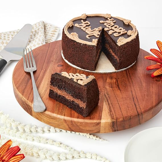 Davids Cookies Chocolate Fudge Cake 7 - Delicious Birthday Cakes and Treats for Delivery - Fresh Bakery Dessert, Delivered Frozen in Dry Ice - Great Birthday Party Gift Idea for Women, Men and Kids