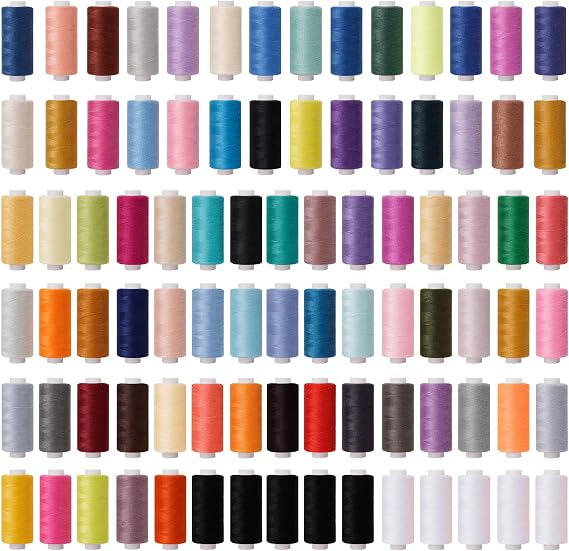 88 Spools of Hand Quilting Thread,Sewing Thread Set,400 Yards Each Spool,Quilting Thread,All Purpose Sewing Thread,for Sewing Machine and Hand Sewing,140S/2,Tex 27,40 wt.