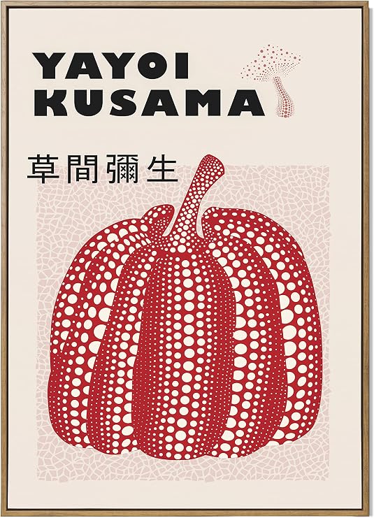 Yayoi Kusama Pumpkin Art Print, Kusama Poster, Japanese Art yayoi kusama exhibition poster wall art print | (8x10 inches)