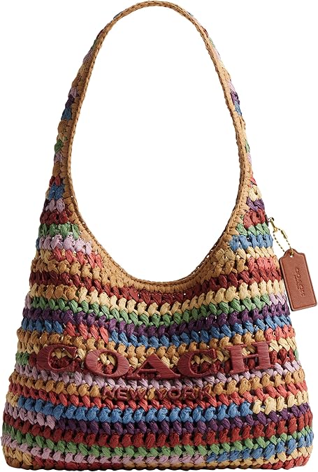 COACH Brooklyn 28 Straw Cross Body Bag