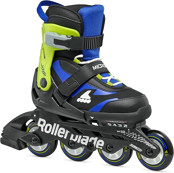 Rollerblade Microblade Kid's Adjustable Fitness Inline Skate, Junior, Youth Performance Inline Skates