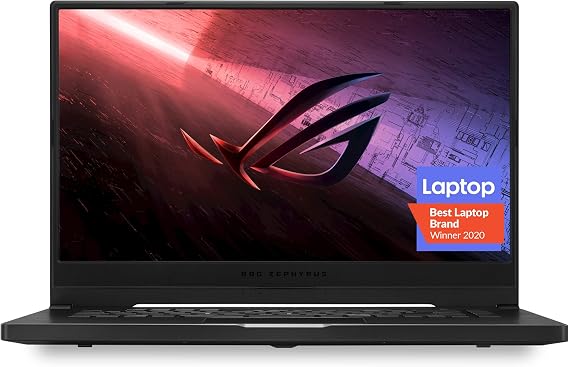 ROG Zephyrus G15 (2020) Ultra Slim Gaming Laptop, 15.6 144Hz FHD Display, GeForce GTX 1660 Ti Max-Q, AMD Ryzen 7 4800HS, 16GB DDR4, 1TB PCIe NVMe SSD, Gig+ Wi-Fi 6, Windows 10 Home, GA502IU-ES76