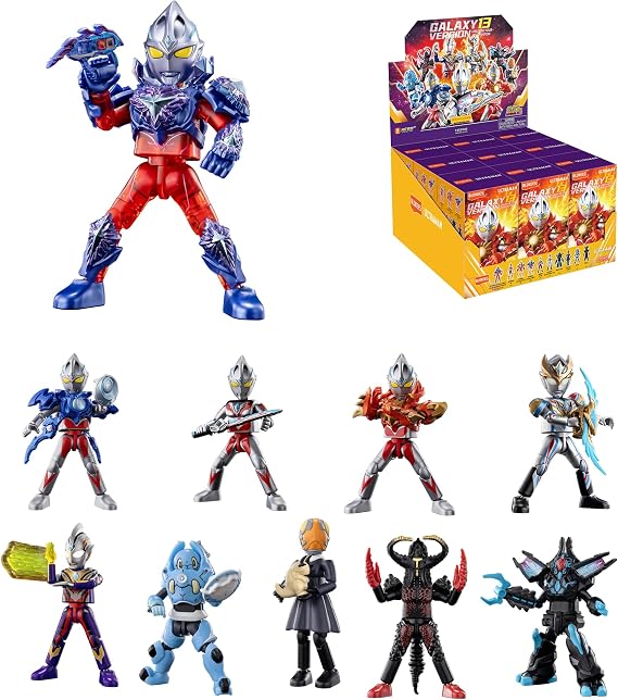 BLOKEES Ultraman | Galaxy Version 9pc PDQ Wave 13 | Unleash Your Imagination | Model Kits | Ages 9+