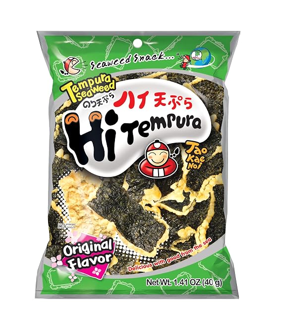 Tao Kae Noi HiTempura Seaweed Snack, Original, 1.41 oz (40 g)