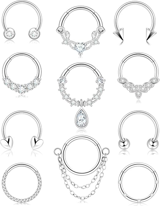 Septum Rings 16g Septum Piercing Daith Clicker Jewelry Nose Ring