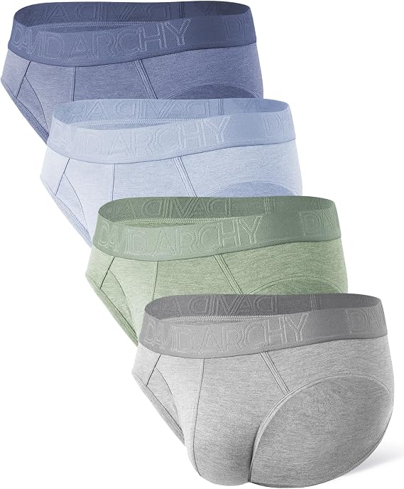 DAVID ARCHY Men's Rayon Made from Bamboo Support Pouch Underwear Briefs