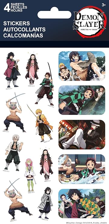 Demon Slayer - Standard Stickers - 4 Sheet Standard Stickers - 4 Sheet
