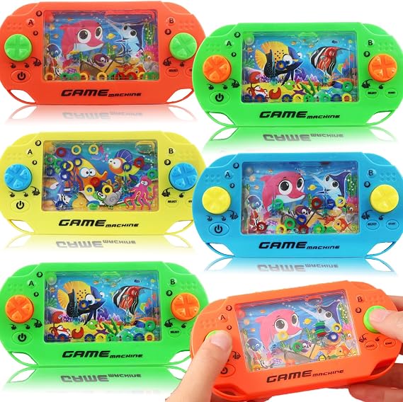 Duccsko 5 Pack Handheld Water Ring Games Party Favors for Kids Goodie Bags Stuffers, Birthday Return Gifts, School Classroom Rewards, Pinata Filler Toys, Under The Sea Valentines Party Prizes