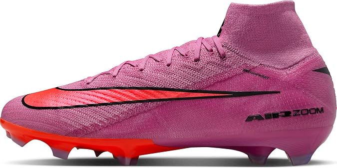 Nike Men Mercurial Superfly 10 Elite High-top-fußballschuh für Normalen Rasen Soccer Shoe, Magic Flamingo Black Total Crimson, 9 UK