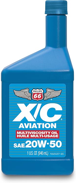1045457 X/C Aviation Oil 20W50-1 Quart, 32 fl. oz, 1 Pack