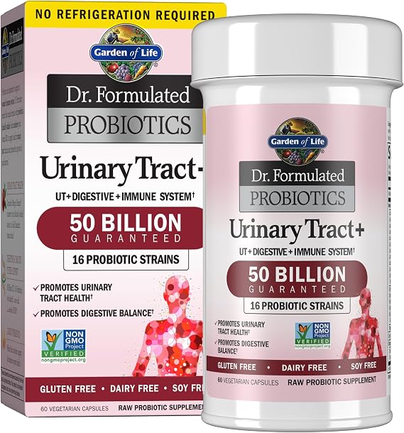 Garden of Life Dr. Formulated Probiotics Urinary Tract+, Shelf Stable, 60ct