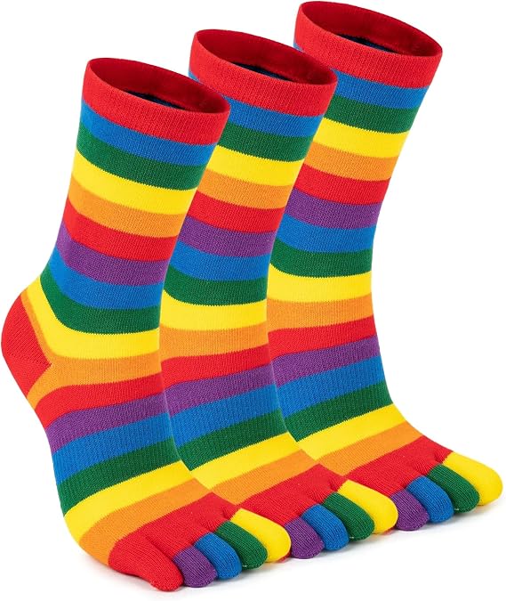 Colorful Cotton Striped Crew/Ankle/Stocking Toe Socks For Men and Women Outdoor Sports(3&6pairs)