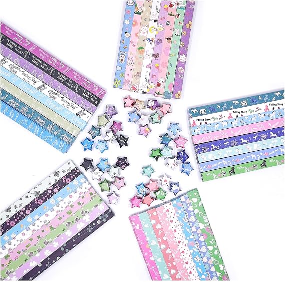 2700 Sheets Origami Star Paper Strips, 40 Colors Star Origami Paper Lucky Stars Paper Strip for Handmade Gift, Party Decoration, Crafts Decoration
