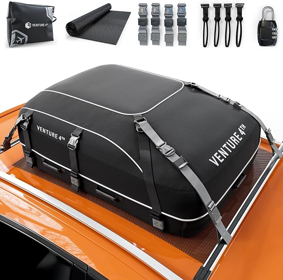 VENTURE 4TH Rooftop Cargo Carrier - 21 Cu Ft, Soft-Shell, Waterproof