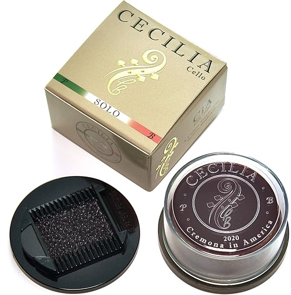 CECILIA SOLO Rosin for Cello, Rosin Specially Formulated Cello Rosin for Cello Bows with Included Rosin Spreader (Full Cake)