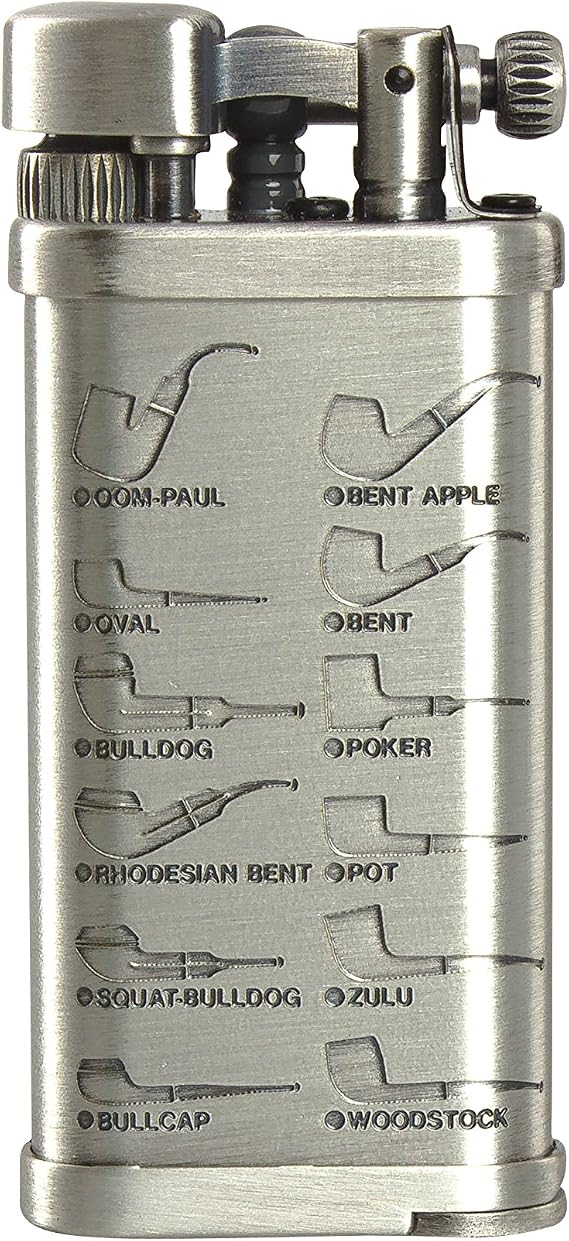IM Corona Old Boy Silver With Pipe Shapes Pipe Lighter