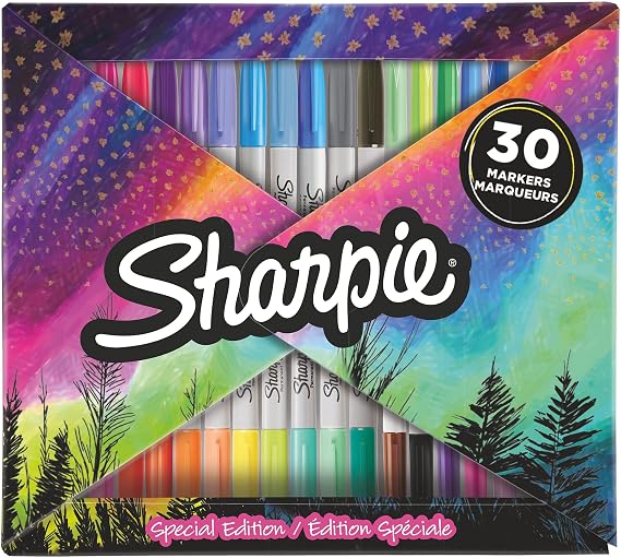 Sharpie Fine Permanent Markör 30'lu Karışık Kutu, Zarf