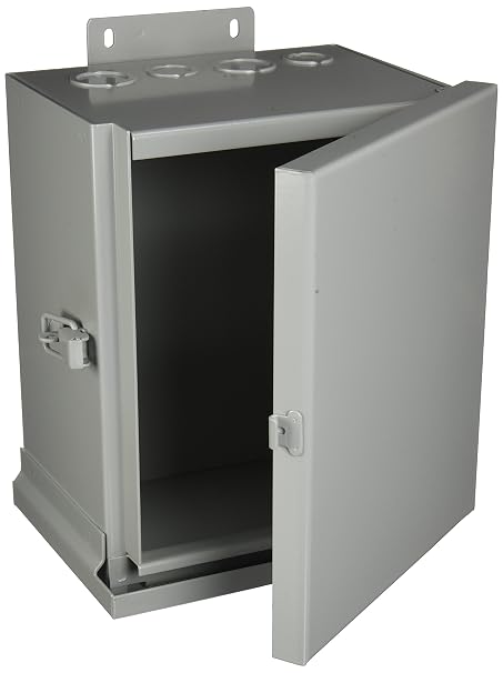 Hoffman A10R86HCR NEMA 3R Enclosure, Hinge Cover, Galvanized, Paint Finish, 10" x 8" x 6"
