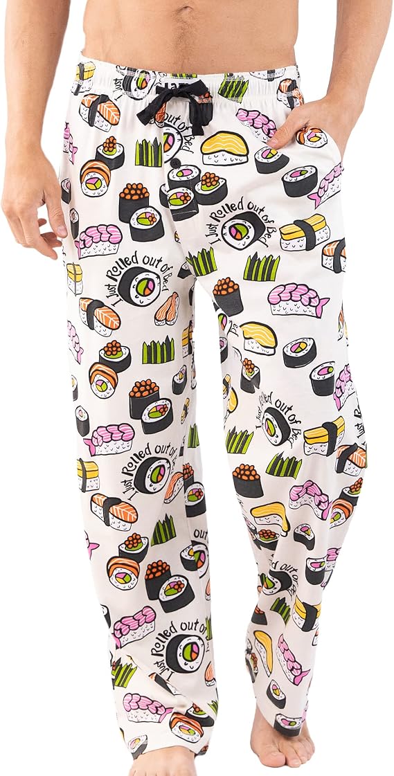 Lazy One Novelty Men's Pajama Pants, Pajama Bottoms for Men, Fishing PJ