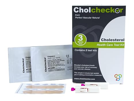 CE Certified Two Tests cholesterol test kit nhs approved home cholesterol kit with Result in 3 Minutes. cholesterol tester kit to Analysis Good or Bad Cholesterol and Triglyceride Levels.