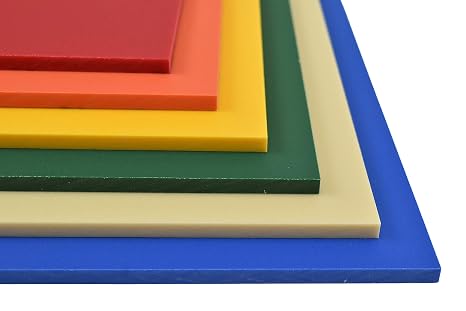 BuyPlastic King ColorBoard Plastic Sheet - Blue, 1/2" x 12" x 12", Colored HDPE Board, for Sign, Marine, Playground and Recreational Applications