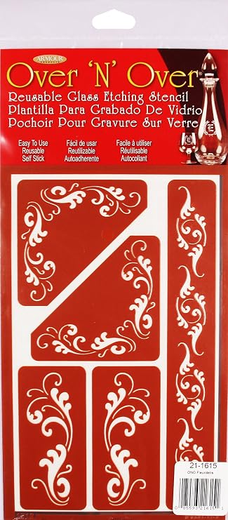 Armour Etch Over N Over Stencil, Fleurdelis