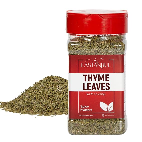 Eastanbul Thyme Leaves, Dried Thyme Herb, Mediterranean Herb, Natural,2.5oz
