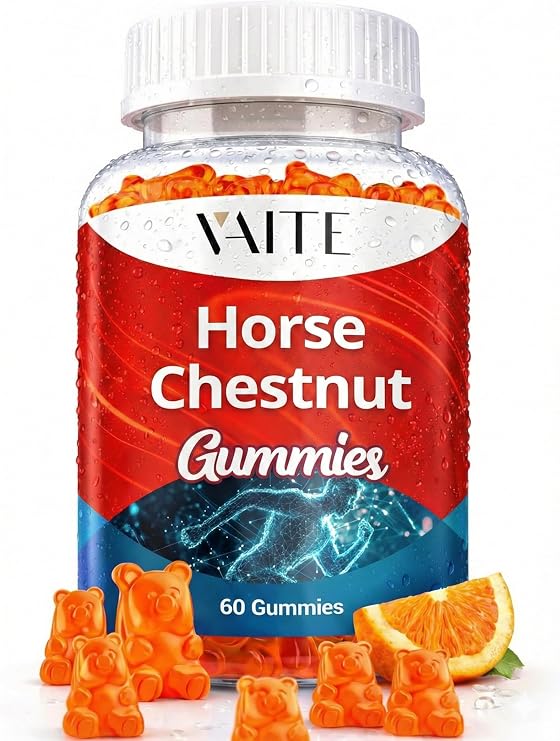 VAITE Horse Chestnut Extract Supplement, Vein Support Blood Circulation Supplements for Varicose Veins on Legs and Circulatory Supports, Horsechestnut Seed Butchers Broom Root, Non-GMO Gluten Free