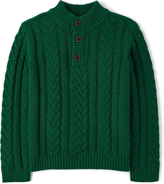 Gymboree Baby-Girls and Toddler Quarter Button Cable Knit Pullover Sweater