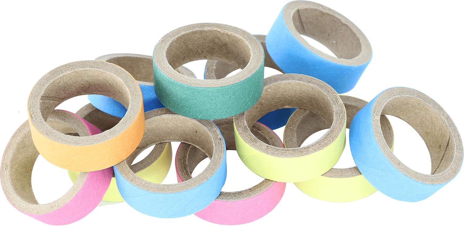 Bonka Bird Toys 3160 Pk12 1 Chew Bagels, Parrot Foot Talon Craft Cage Toy, Conure, Lories, Lorikeets, and Similar