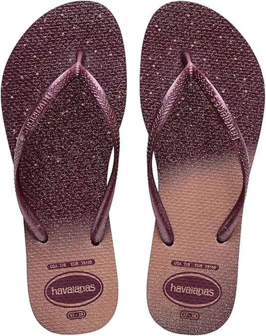Havaianas - Slim Gloss Stylish Robust and Versatile Flip Flops for Women with a Touch of Glamour Non-Slip Soles