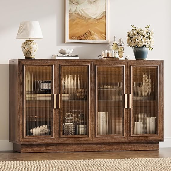 Sideboard Buffet Cabinet with Storage - 55.1" Sideboard Cabinet, Credenza