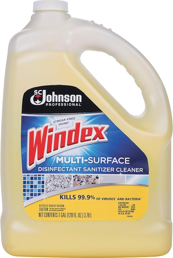 Windex Disinfectant Multisurface All-Purpose Cleaner Refill 1 Gallon- Citrus Scent