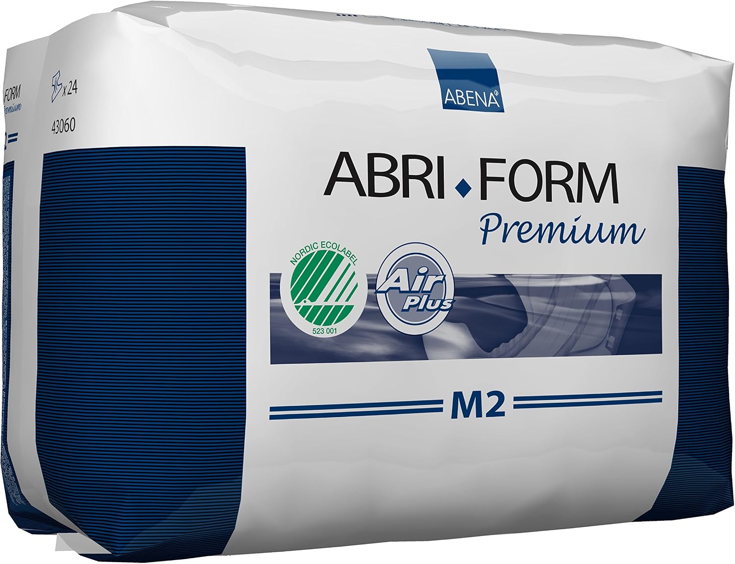 ABENA Abri-Form Premium All-In-One Incontinence Pads For Men & Women, Eco-Labelled Womens Incontinence Pads, Mens Incontinence Pads - Medium 2, 70-110cm Waist, 2600ml Absorbency, 24PK