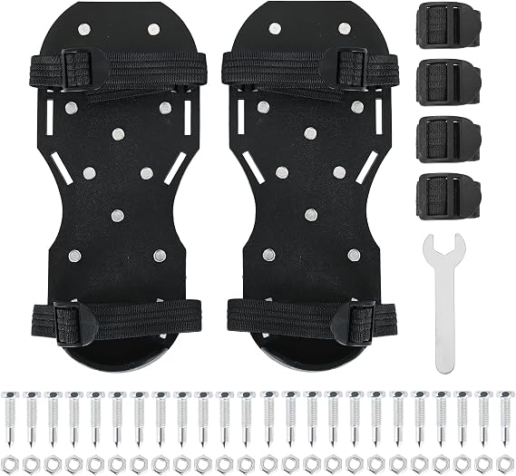 DASBET Gunite Spiked Shoes with Adjustable 4 Straps and 26 Sharp Spikes