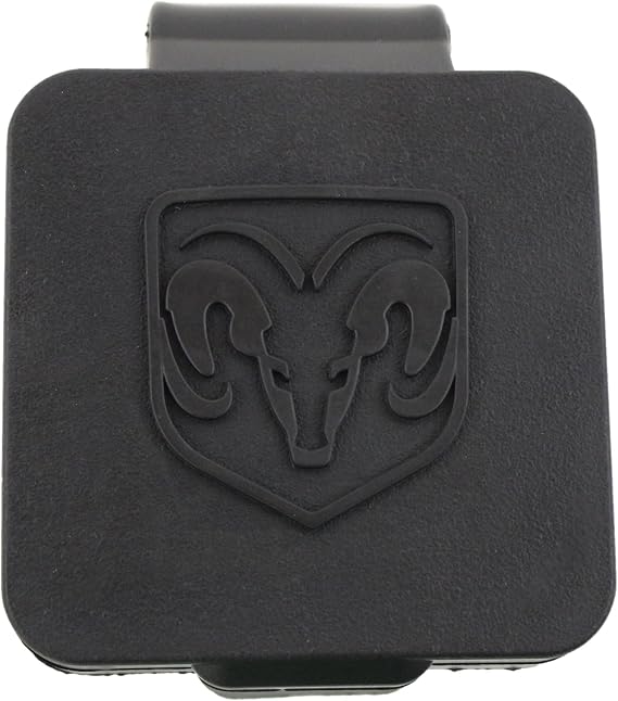 Genuine Dodge RAM Accessories 82208454AB Hitch Receiver Plug with RAM's Head Logo