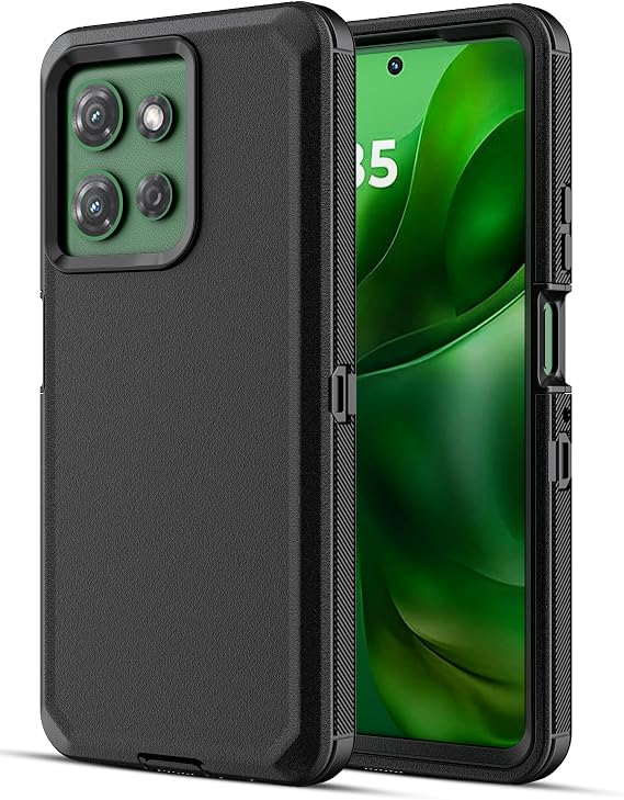 Jiunai for Moto G Power 2025 Case Power 2026 Case Rugged Heavy Duty Black