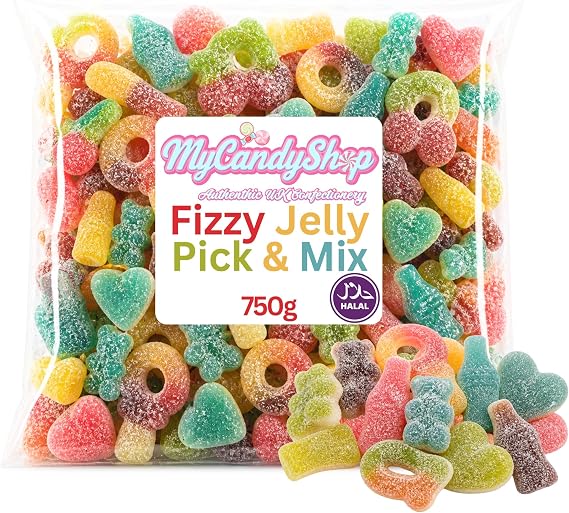 MyCandyShop Pick And Mix Sweets - Quality Bulk Retro Candy Sweeties Assortment, 750g Gummy Jelly Fizzy Sweet Gift Chewy PicknMix