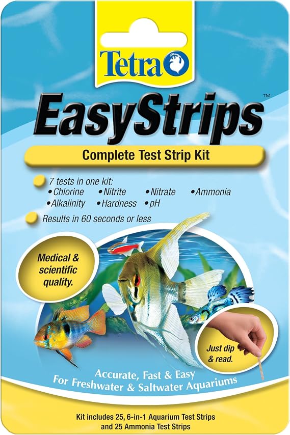 Tetra EasyStrips Complete Aquarium Water Test Kit, 25 Count