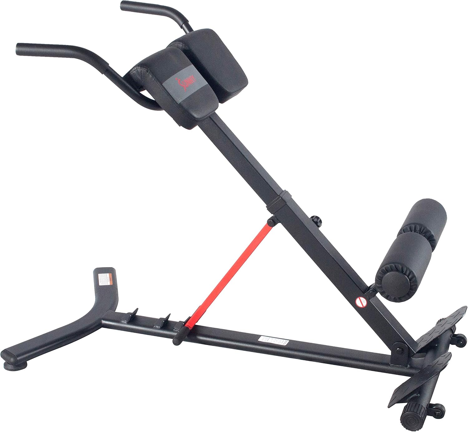 Sunny Health & Fitness Foldable Hyperextension Roman Chair wBack Extension, Home Gym Sit Up Bench for Glute & Ab Workouts, Optional Adjustment Incline & Multi-Function Heavy-Duty Exercise Equipment