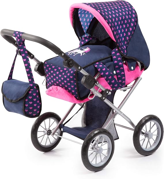 Bayer City Star Doll Stroller, 2-in-1 Baby Pram & Jogger for 18 inch Dolls