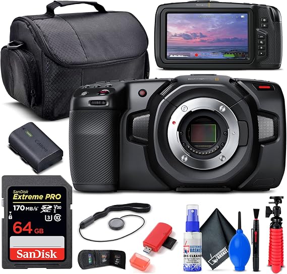 Blackmagic Design Pocket Cinema Camera 4K (CINECAMPOCHDMFT4K) Bundle